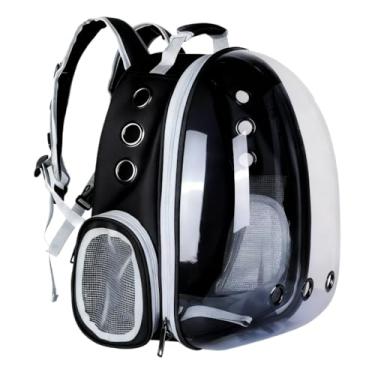 Imagem de Mochila para Cachorros e Gatos Visão Panorâmica Astronauta Caixa de Transporte Para Viagens Curtas Em Carro Bolsa Pet Leve E Resistente (preto)