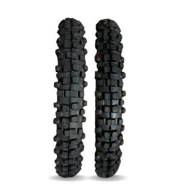 Imagem de Dupla 2.75-18 90/90-18 Cross para motos CG e Fan 125 - Black Tyres