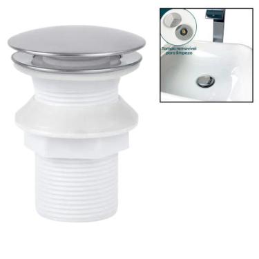 Imagem de Valvula click inteligente ralo em abs cromado com respirador para cuba