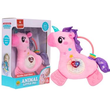 Imagem de Pelúcia Unicórnio Com Mordedor Som E Luz - Castela