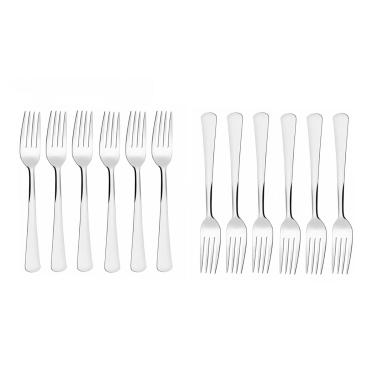 Imagem de Garfo de Sobremesa Aço Inox Talheres Restaurante Buffet 12un Toronto