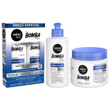 Imagem de Kit SOS Bomba Original Shampoo, Condicionador, Creme de Pentear 300ml 