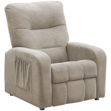 Imagem de Poltrona do Papai Reclinavel Omega Suede Pena Bege D'Rossi