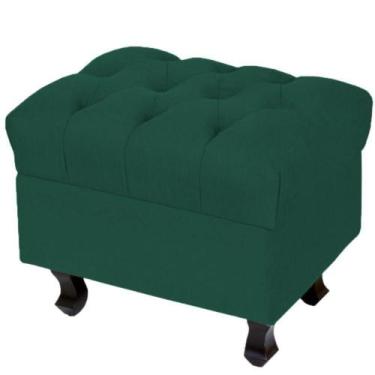 Imagem de Puff París Luis Xv L02 Capitone Suede Verde Musgo - LYAM DECOR