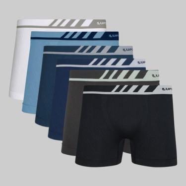 Imagem de Kit 6 Cuecas Lupo Boxer Microfibra Sem Costura 00671, Sortidos, P