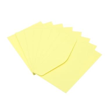 Imagem de Mini envelopes, pacote com 24 mini cartões de presente para cartões de visita pequenos cartões de saudação de casamento, amarelo claro