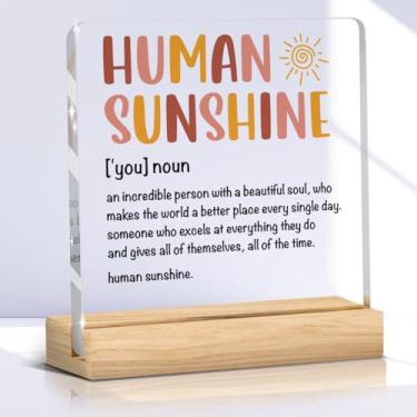 Imagem de Sunshine Gifts Inspirational Office Supplies Humanized Sunshine Gifts Decoração de mesa adequada para mulheres homens Presentes de agradecimento inspiradores para professores, colegas, médicos, placas