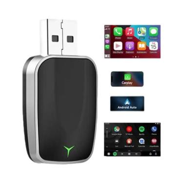 Imagem de Adaptador Wireless Carplay Android Auto 2 Em 1 Mini Caixa Inteligente 