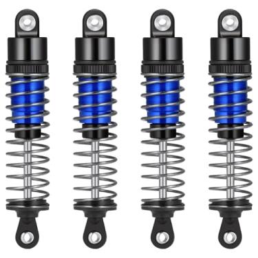 Imagem de Zolikar 4PCS RC Shocks Front & Rear Shock Absorber Damper Assembled Set for 1/10 Axial SCX10 90046 TRX4 D90 RC Crawler Car (Blue, 80mm)