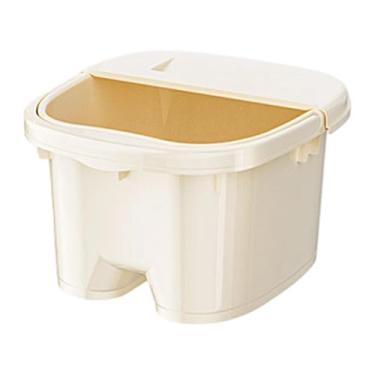 Imagem de MotiveTech Banho de spa para pés, banheira de imersão para pés com pontos de massagem, lavatório portátil e prático para pedicure, S