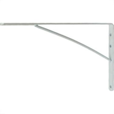 Imagem de Cantoneira Mao Francesa Thompson Leve Branco 25Cm - Kit C/12 Unidades