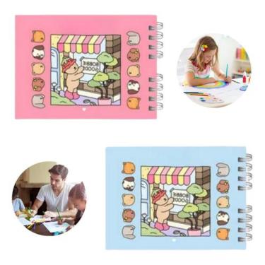 Imagem de Livro Colorir Pintar Capa Dura Premium 50 páginas Ursinhos Diversos de
