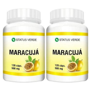 Imagem de 2 Potes Extrato de Maracujá Puro Kit 240 Cáps 500mg - Suplemento Natur