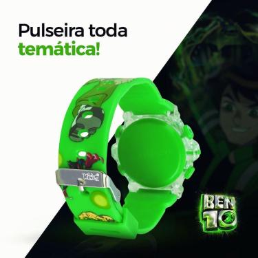 Imagem de Relogio Infantil Digital Ben10 Verde Silicone Led Ajustavel