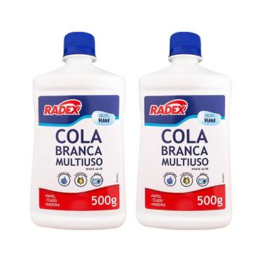 Imagem de Cola branca multiuso Radex 500g ideal para slime kit 2 unidades