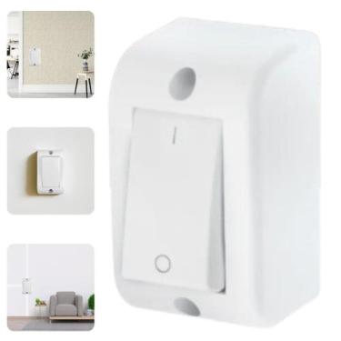 Imagem de Conjunto Interruptor Bipolar Simples 1 Tecla Sobrepor Branco - FAME