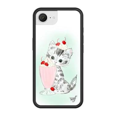 Imagem de Wildflower Capas - Compatível com Apple iPhone 16e | Amortecedor preto protetor, certificado de teste de queda de 1,2 m, pequenas empresas de propriedade feminina | amarelo azul branco zoológico