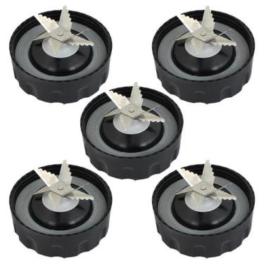 Imagem de Kit 5 Facas Preta 6 Lâminas Liquidificador Ri2240 Ri2242 Ri2244 Philip