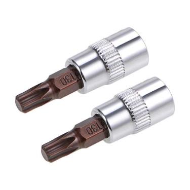 Imagem de 2 peças de 1/10.2 cm x soquete Torx Bit T30, brocas de aço S2, soquetes CR-V, comprimento de 38 mm, uso com chave catraca, barra deslizante, haste de extensão