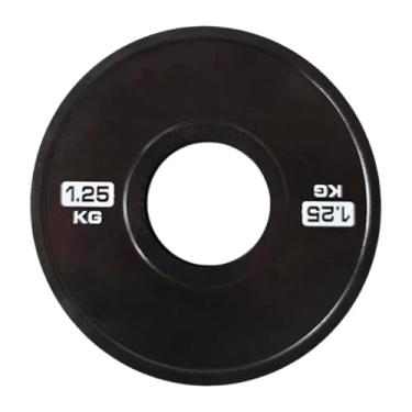 Imagem de Vaveren Placa de peso para levantamento de peso, fácil de anexar, placa de barra portátil, peso de treino para entusiastas de academia doméstica profissional, 1.25 Kg Preto