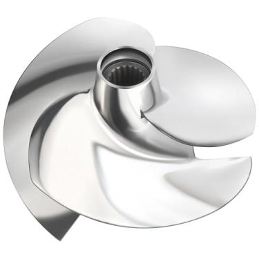 Imagem de MiBarco Impulsor de jet ski para Sea-Doo Spark 2 Up 3 Up Spark ACE 900 Spark ACE 900 HO Spark TRIXX 2014-2024 Substituto para Solas SK-CD-12/14 Impulsor de aço inoxidável polido de 140 mm 3 lâminas