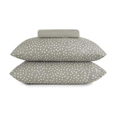 Imagem de Altenburg Jogo de Lençol Cama Casal Malha Fio Penteado 100% Algodão Bits Poá Bolinha Vintage 3 Peças