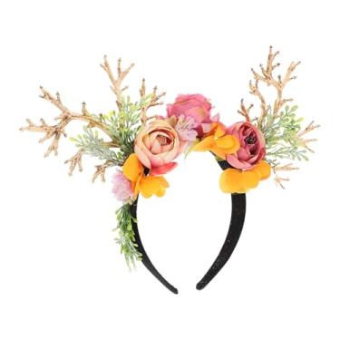 Imagem de Toyvian Tiara de Coroa de Flores Com Chifres, Acessório de Cabelo para Cosplay Com Galhos Artificiais de Natal, Ideal para Festas E Sessões de Fotos.