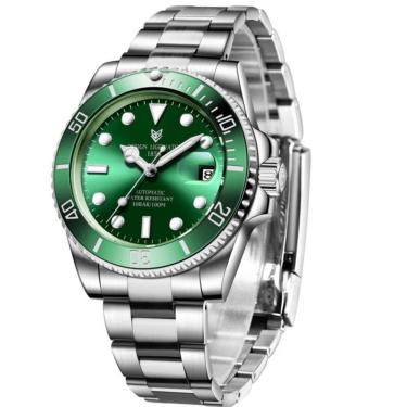 Imagem de Relógio de pulso mecânico masculino automático de luxo em  aço inoxidável Impermeavel 