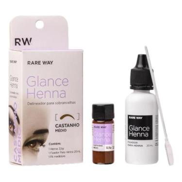 Imagem de Henna de Sobrancelhas Glance 3,5g com Fixador e Pá Medidora 20ml - Rar