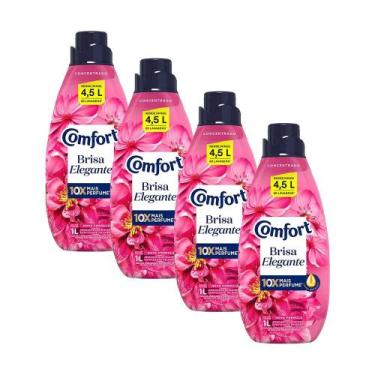 Imagem de Kit 4 Amaciantes Concentrados Comfort Brisa Elegante 1L