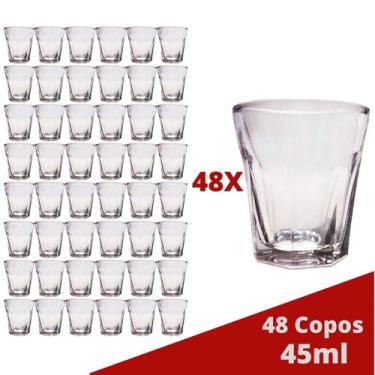 Imagem de Copo Shot Dose 45mL Vidro Cachaça Tequila Vodka Bar  48 un - TODO DIA,
