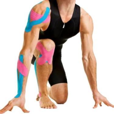 Imagem de Fita Kinesio Tape Bandagem Funcional Elástica Adesiva Sport - MB, Marr