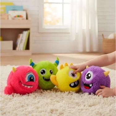 Imagem de Monstrinhos Infláveis de Pelúcia Sortidos – Brinquedo Infantil Divertido e Reutilizável com Bomba Inclusa, Leve e Colorido