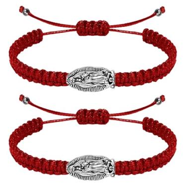 Imagem de Weyuley 2 pulseiras católicas, presentes de medalha de São Bento, pulseiras católicas ajustáveis, presentes religiosos para homens, mulheres, aniversário, feriado, Adjustable, Nylon, Sem Pedra