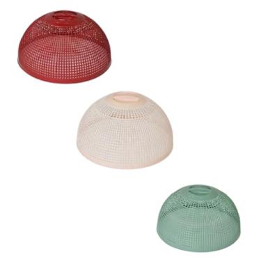Imagem de 3 Cobre Bolo Telado Protetor Alimentos Redondo Plástico 28x14cm Protetores Fruta E Bolo Tela Mosquiteiro(Sortidos Aleatório)