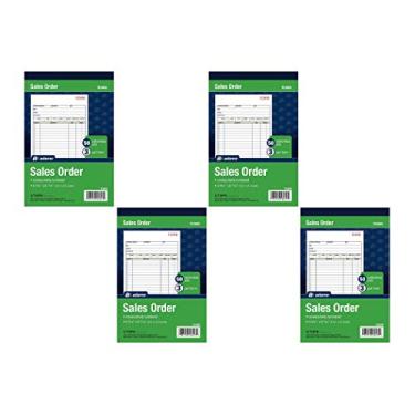 Imagem de Adams Livro de pedidos de vendas, 3 partes sem carbono, branco/canário/rosa, 5-9/16" x 8-7/16", 50 conjuntos (TC5805), 4 pacotes (50 conjuntos)