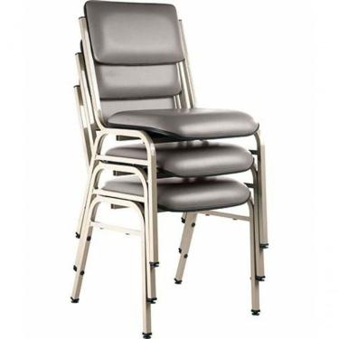 Imagem de Kit Com 3 Cadeiras Para Auditórios Linha Hotel Smart Cinza