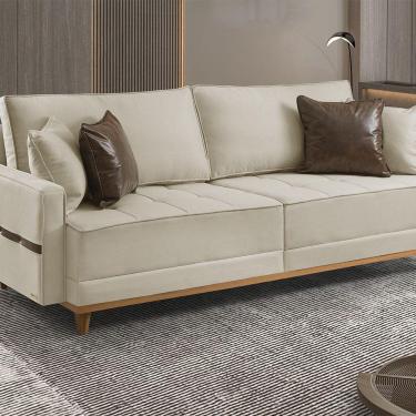 Imagem de Sofá Fixo 6 Lugares M-203 2,60m Estofados Martins Creme