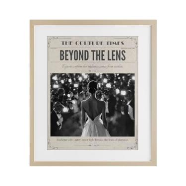 Imagem de Stupell Industries The Couture Times Magazine Impressão emoldurada de bétula sob vidro, design por A Barefoot Stylist, 40 x 33