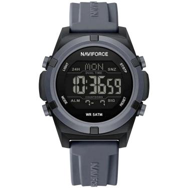 Imagem de relógio masculino quartzo esportivo 50m a prova d´agua LCD dupla exibição