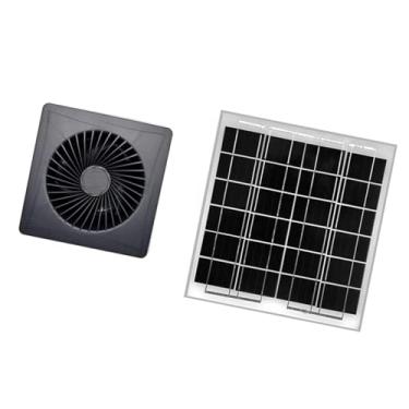 Imagem de Wswqop Ventilador de exaustão de teto movido a energia solar, operação silenciosa, acessórios profissionais eficientes de 12 V para galpão externo, casa para, Gray 6 Inch
