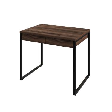 Imagem de Mesa Kuadra Office 90x60x75cm C-02 Gavetas Nogal - Est.preta Nogal - Est.preta