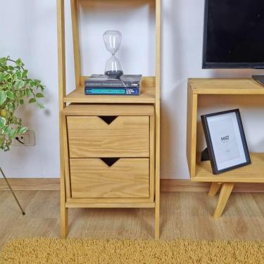 Imagem de Nicho Gaveteiro 39Ax36Lx32P c/2Gav Madeira De Pinus Mel