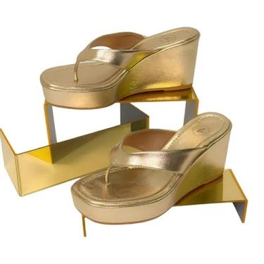 Imagem de TAMANCOS PLATAFORMA LISO (DOURADO, BR, Adulto, Numérico, 34)