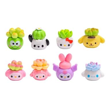 Imagem de YUEYINGMG Enfeite de escultura dupla de mesa, arte de mesa decorativa para casa e escritório, decoração de refrigerador de vinho, presente feminino (8 peças - vaso de plantas de flores)