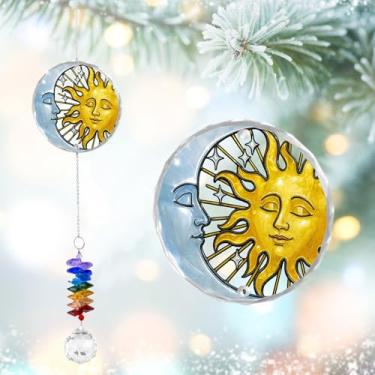 Imagem de GIFTELIX Enfeites de Natal – Sol e Lua – Decoração de Natal – Lembrança de Natal – Presentes para amantes de Deus do Sol – Presentes de aniversário para mãe, pai, irmã, irmão, avô