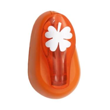 Imagem de shamjina Mini furador de papel para artesanato, versátil e reutilizável, ideal para scrapbooking e materiais de escritório, Laranja