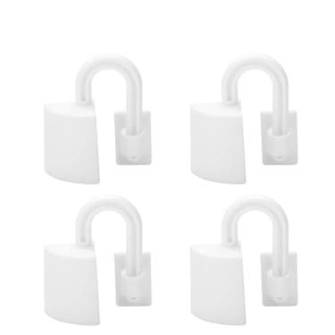 Imagem de Protetor de dedo infantil para bebês, dobradiça de porta, trava de segurança, 4 peças, design pequeno e requintado evita lesões na mão com gancho de armazenamento para portas com costura superior a 9