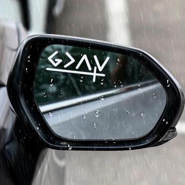 Imagem de 3 peças God is Greater Than The Highs and Lows Decalque retrovisor, adesivos bonitos à prova d'água de carro para mulheres, adesivos decorativos de vinil automotivo para espelho retrovisor, decalque