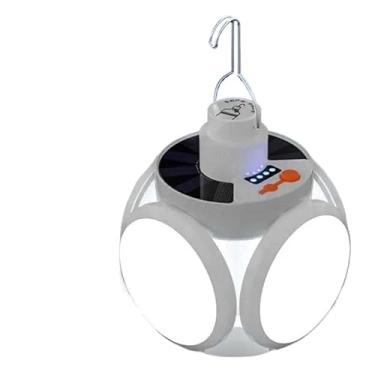 Imagem de Lampada para Camping, Iluminaria de Emergencia Recarregável Camping Lâmpada Portátil com Gancho de Suspensão Solar Pesca Luz, 14x11,5x11,5cm(MT197)